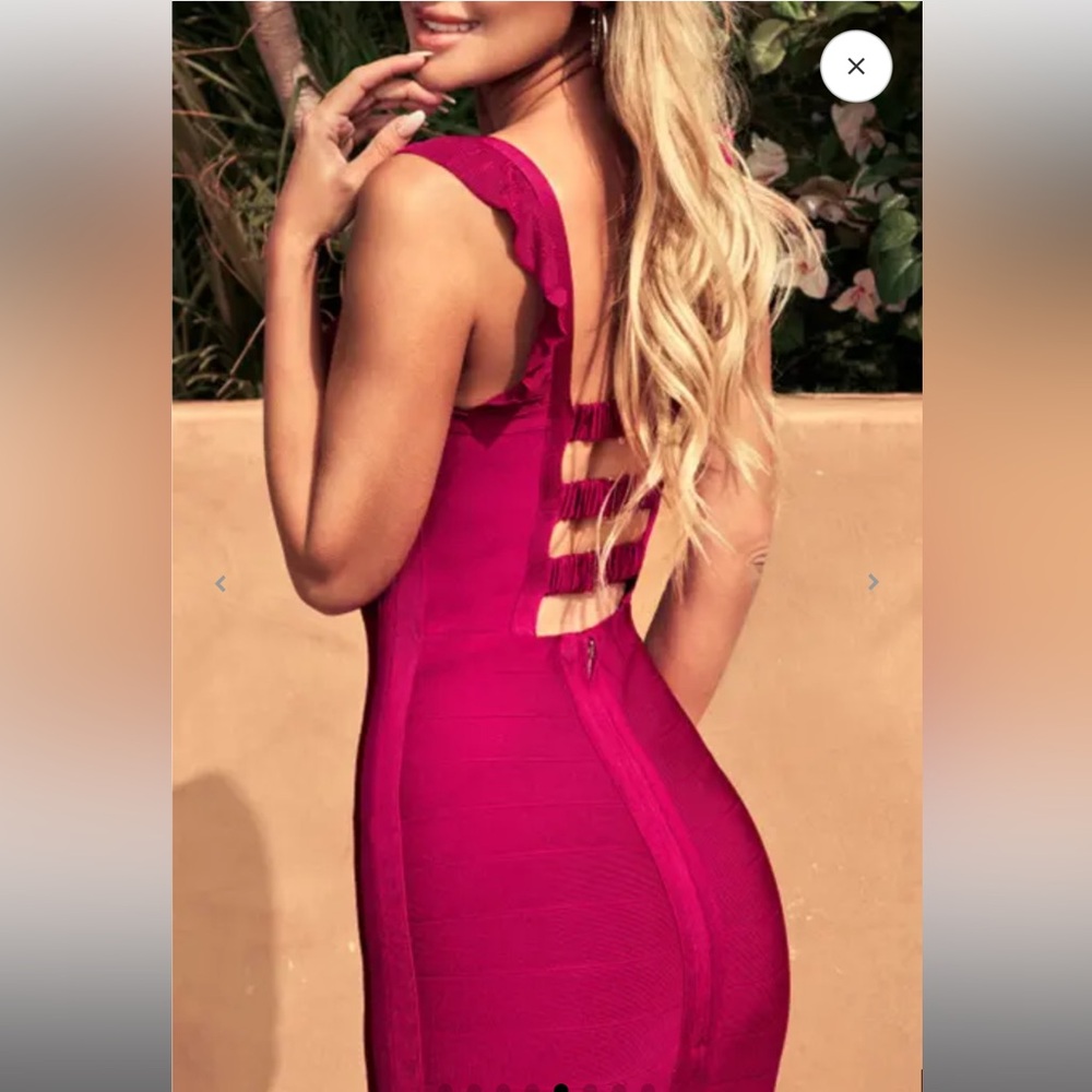 Marciano Fuchsia Midi Dress